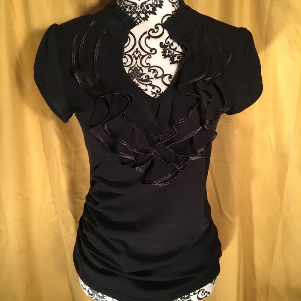 Black “tuxedo” top
